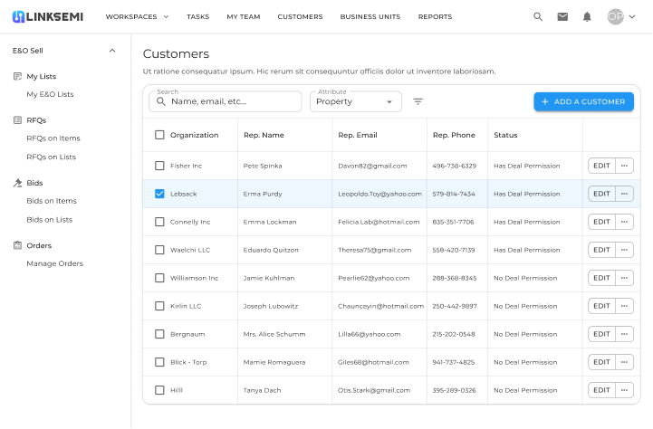 Invite your trusted suppliers, granting them access to your shortage opportunities. Maintain control over your information by selectively choosing which details to share with your suppliers.